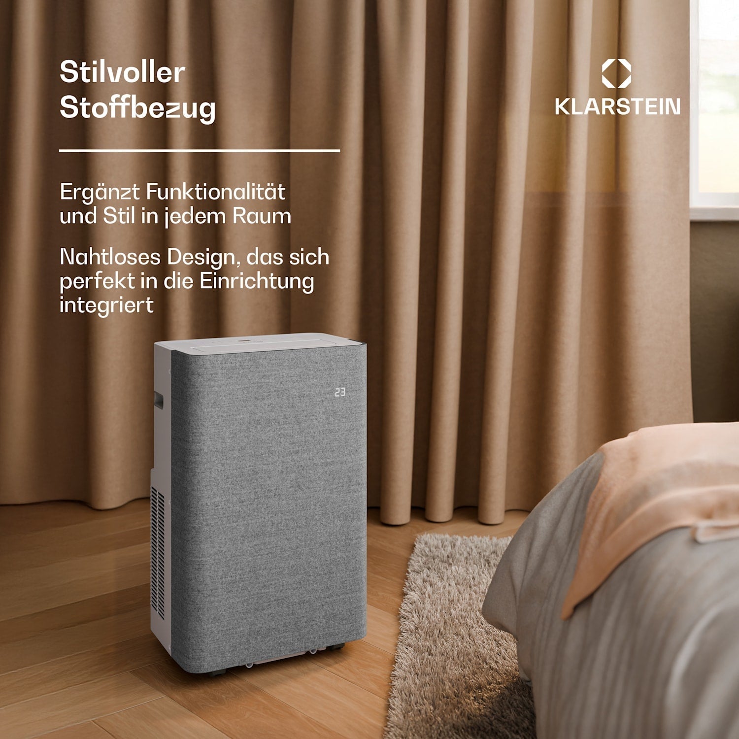 Klarstein AireLux Smart 14000 BTU Portable Air Conditioner R290 App 65m² Grey