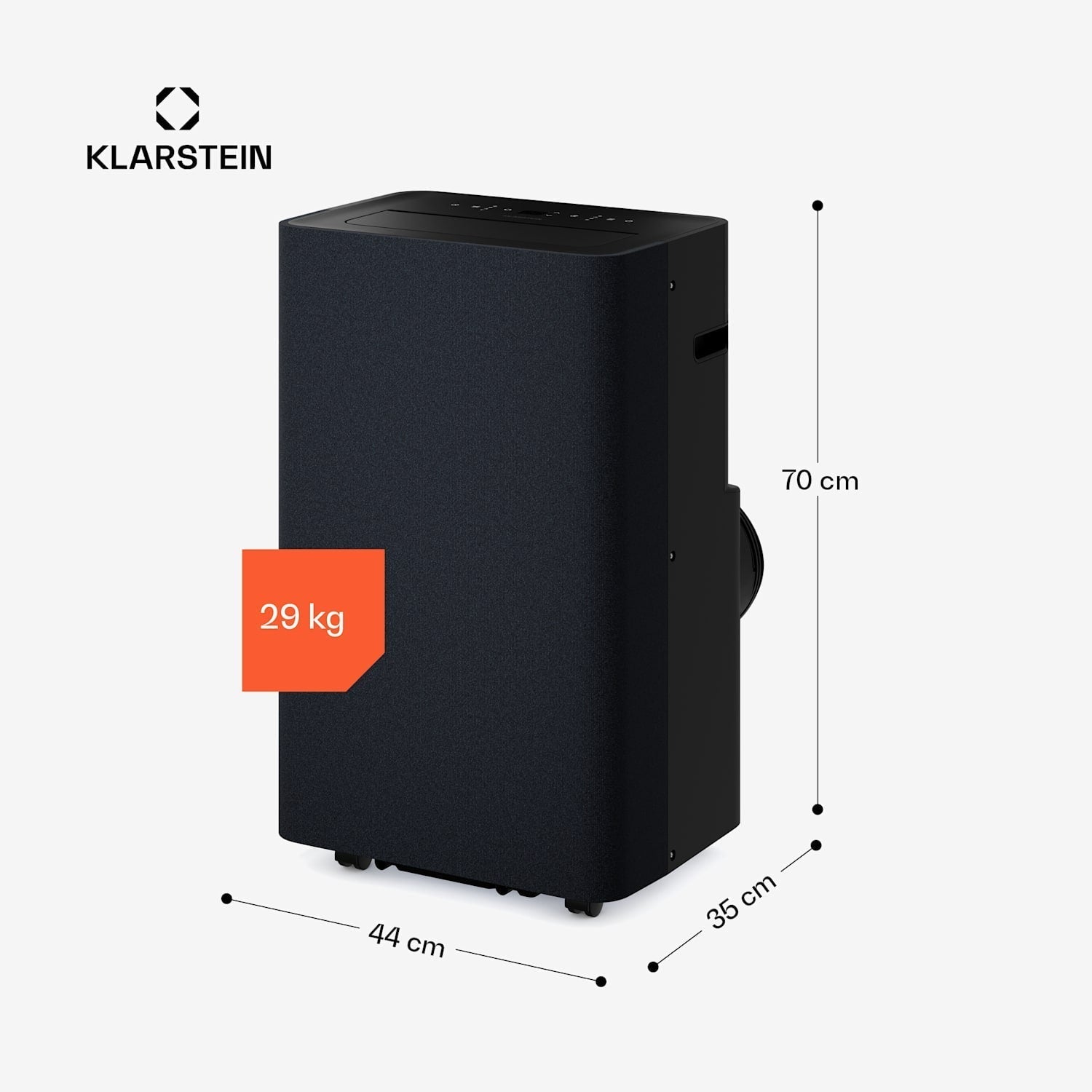 Klarstein AireLux Smart 14000 BTU Portable Air Conditioner R290 App 65m² Dark Grey