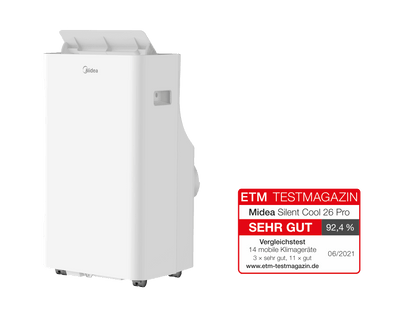 Midea Silent Cool 26 Pro Portable Air Conditioner Quiet 57 dB No Installation