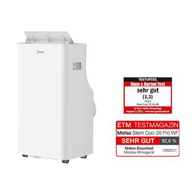 Midea Silent Cool 26 Pro Portable Air Conditioner Quiet 57 dB No Installation