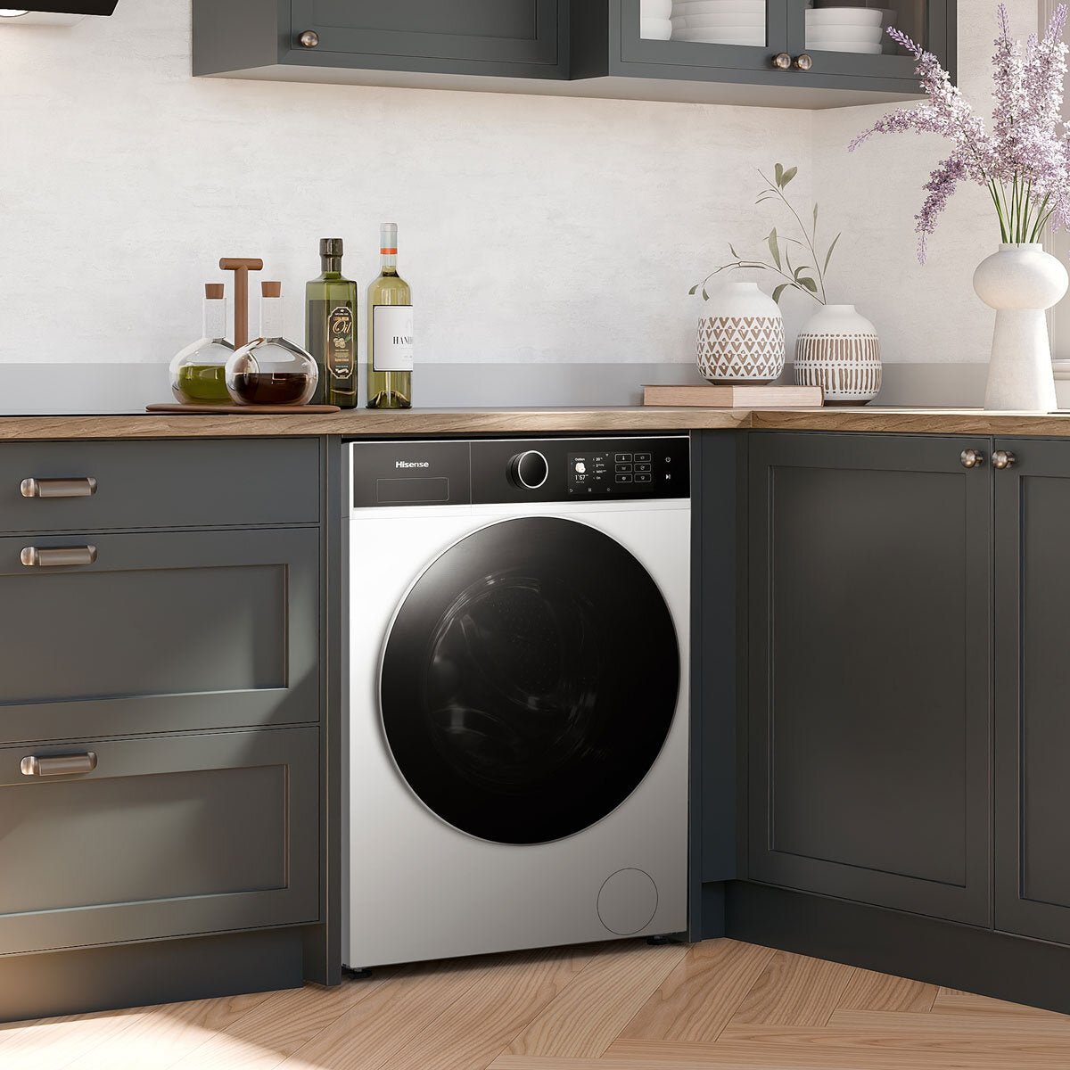 Hisense KitchenFit 5i Series WD5I1245BWR, 12kg/ 8kg Washer Dryer, D Rated in White - Image 5