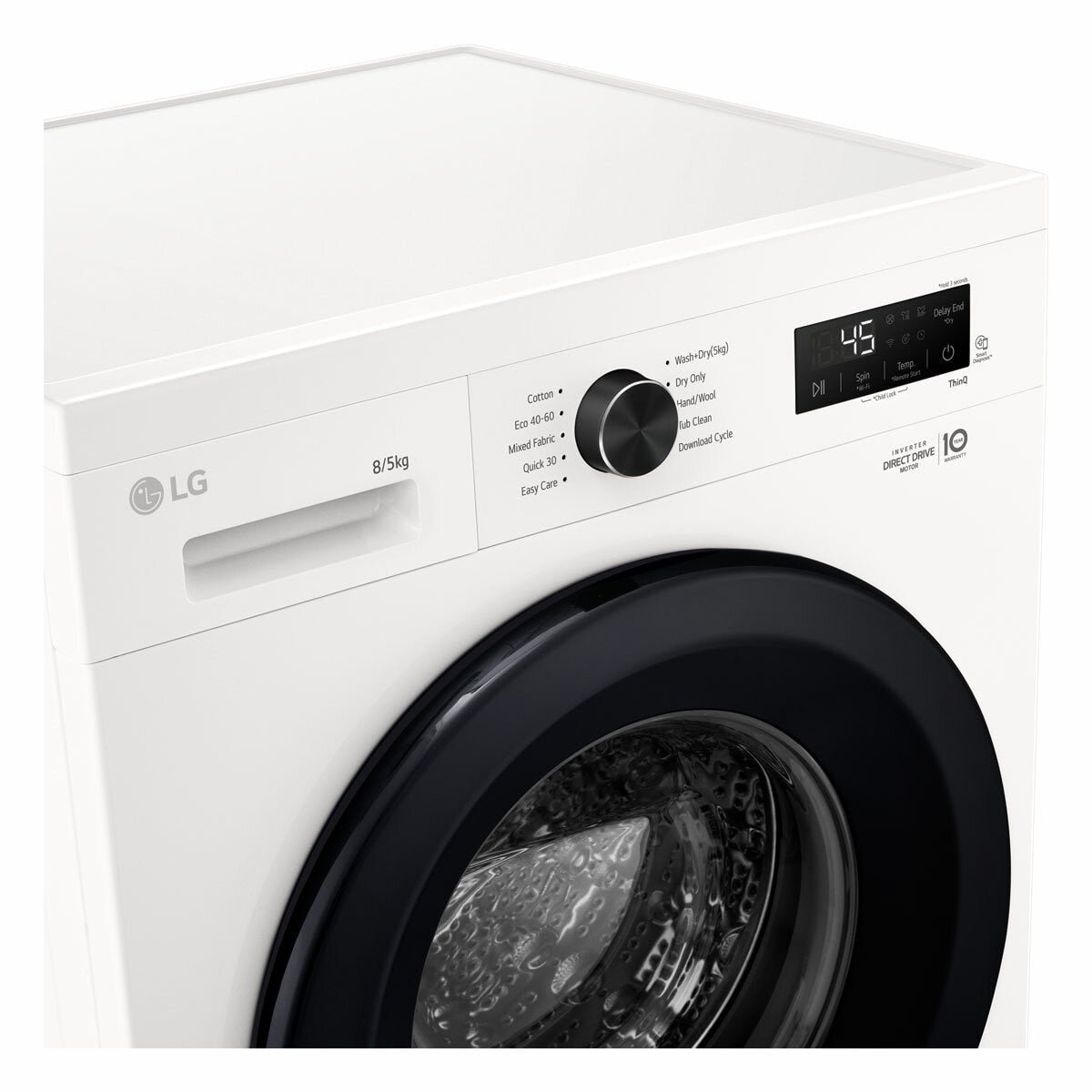 LG W4X1085NWK 8/5kg, Washer Dryer, E Rated in White - Image 6