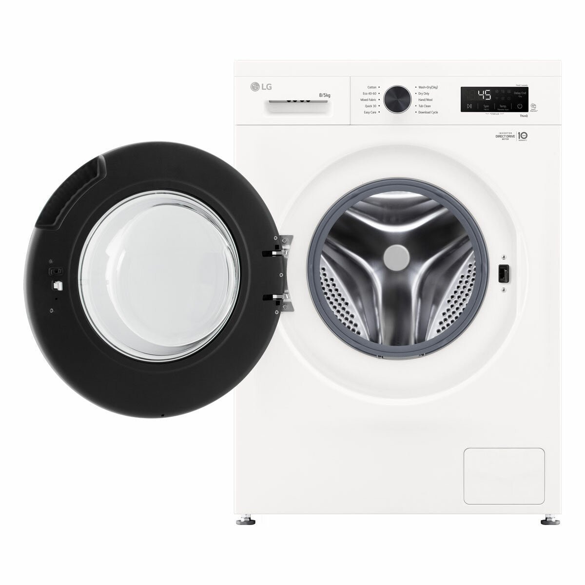 LG W4X1085NWK 8/5kg, Washer Dryer, E Rated in White - Image 3