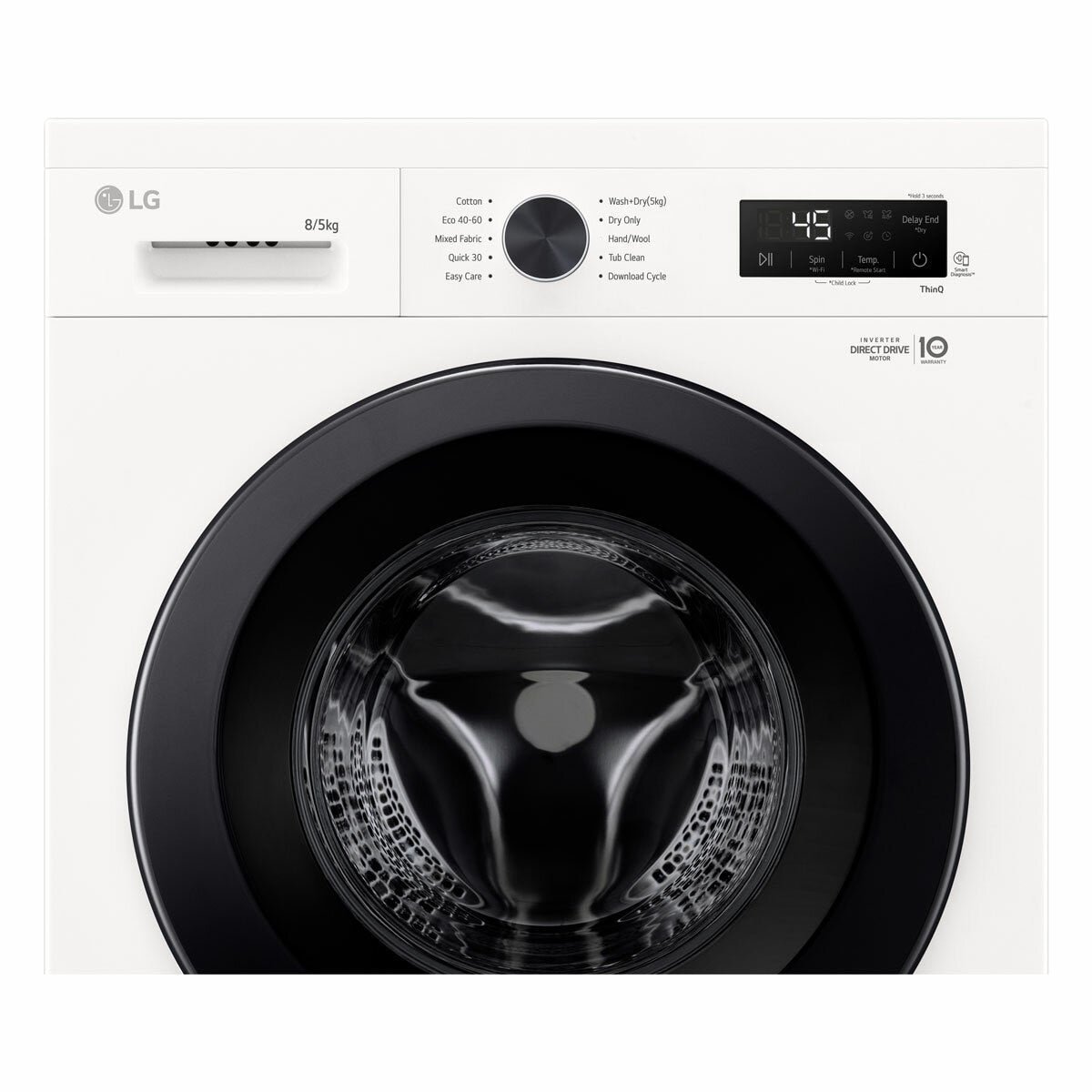 LG W4X1085NWK 8/5kg, Washer Dryer, E Rated in White - Image 5