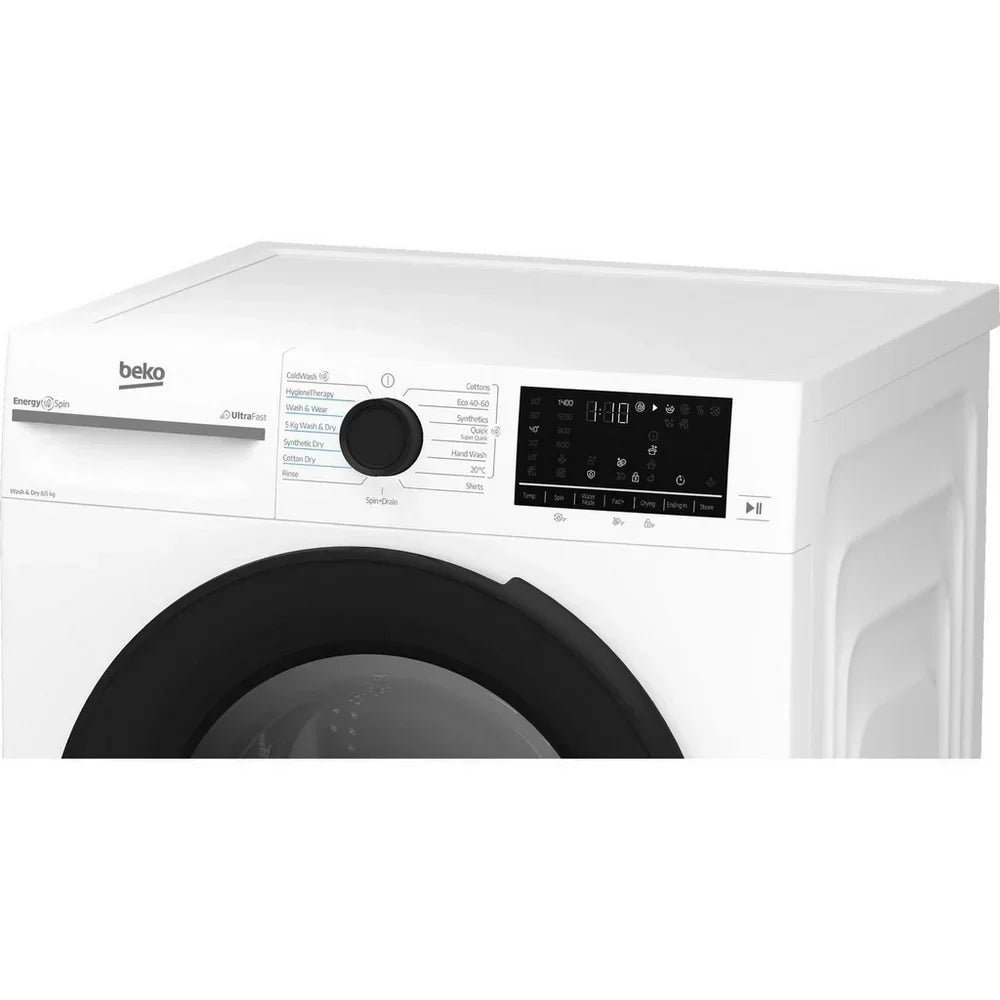 Beko BMND8545UW 8+5kg 1400 Spin Freestanding Front Load Washer Dryer White - Image 9