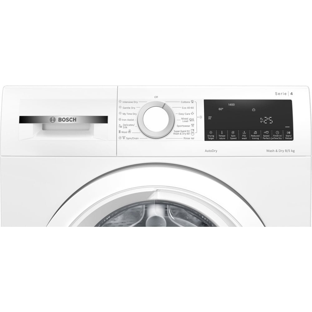 Bosch Series 4 WNA134U8GB Freestanding Washer Dryer 8kg/5kg 1400 Spin White – Clearance - Image 2
