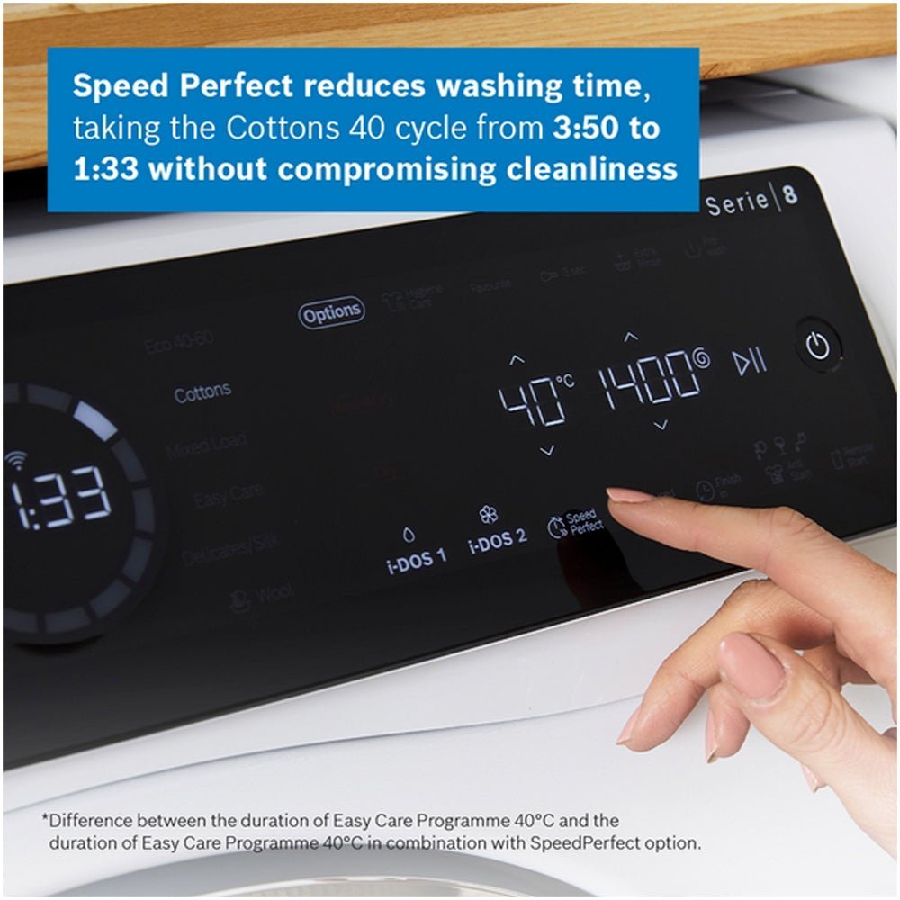 Bosch WNC25410GB Series 8 10.5+6kg Washer Dryer with 1400 Spin White – D Rated - Image 12