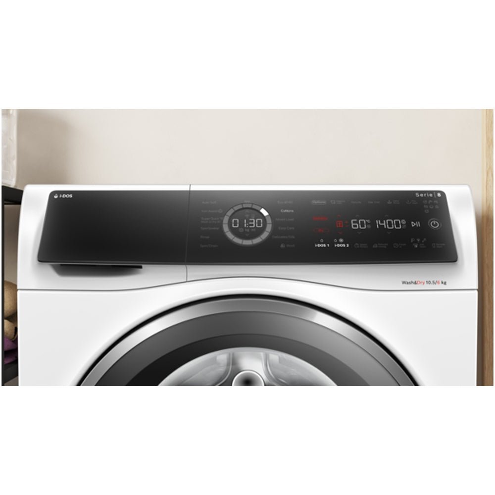 Bosch WNC25410GB Series 8 10.5+6kg Washer Dryer with 1400 Spin White – D Rated - Image 7