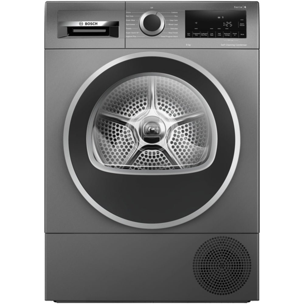Bosch WQG245R1GB Series 6 9kg Heat Pump Tumble Dryer Graphite – A+++ Rated