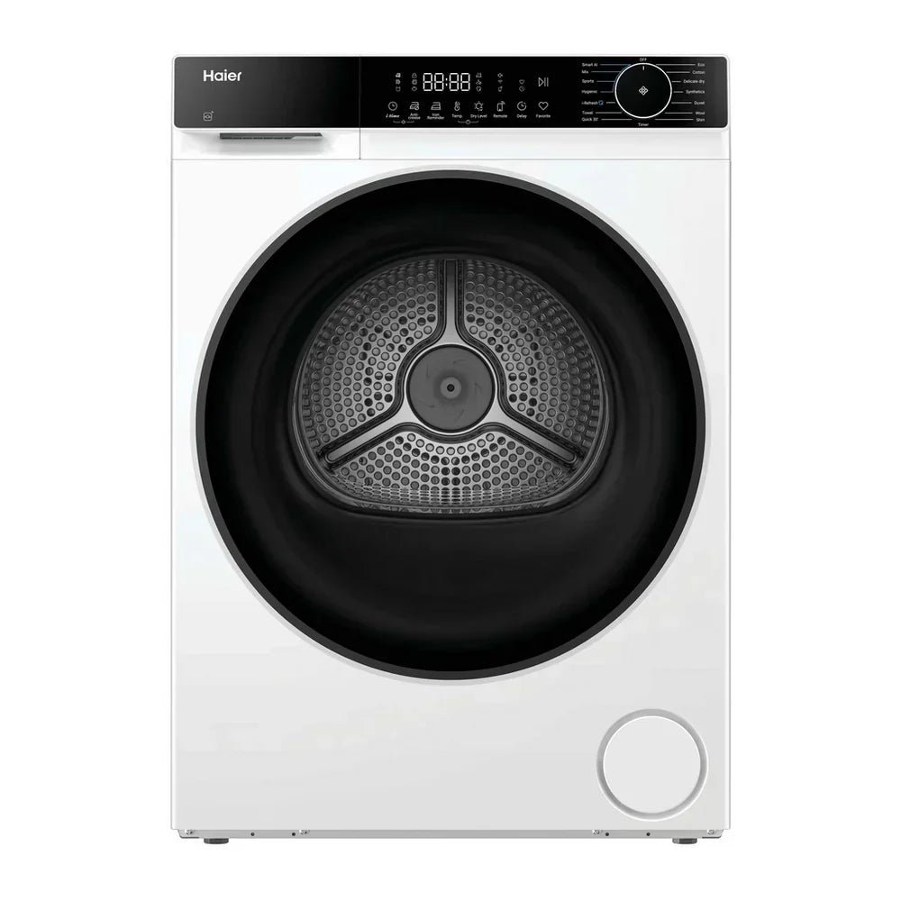 Haier HD80-D357U1 8kg Freestanding Heat Pump Tumble Dryer White – D Rated