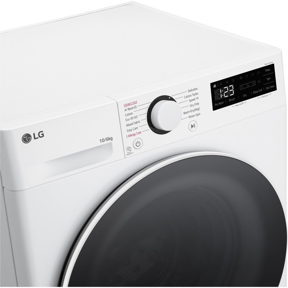 LG FWY606WWLN1 10+6kg 1400 Spin Washer Dryer White - Image 5
