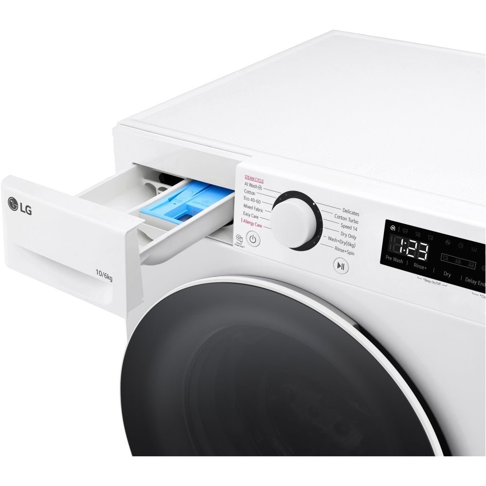 LG FWY606WWLN1 10+6kg 1400 Spin Washer Dryer White - Image 12