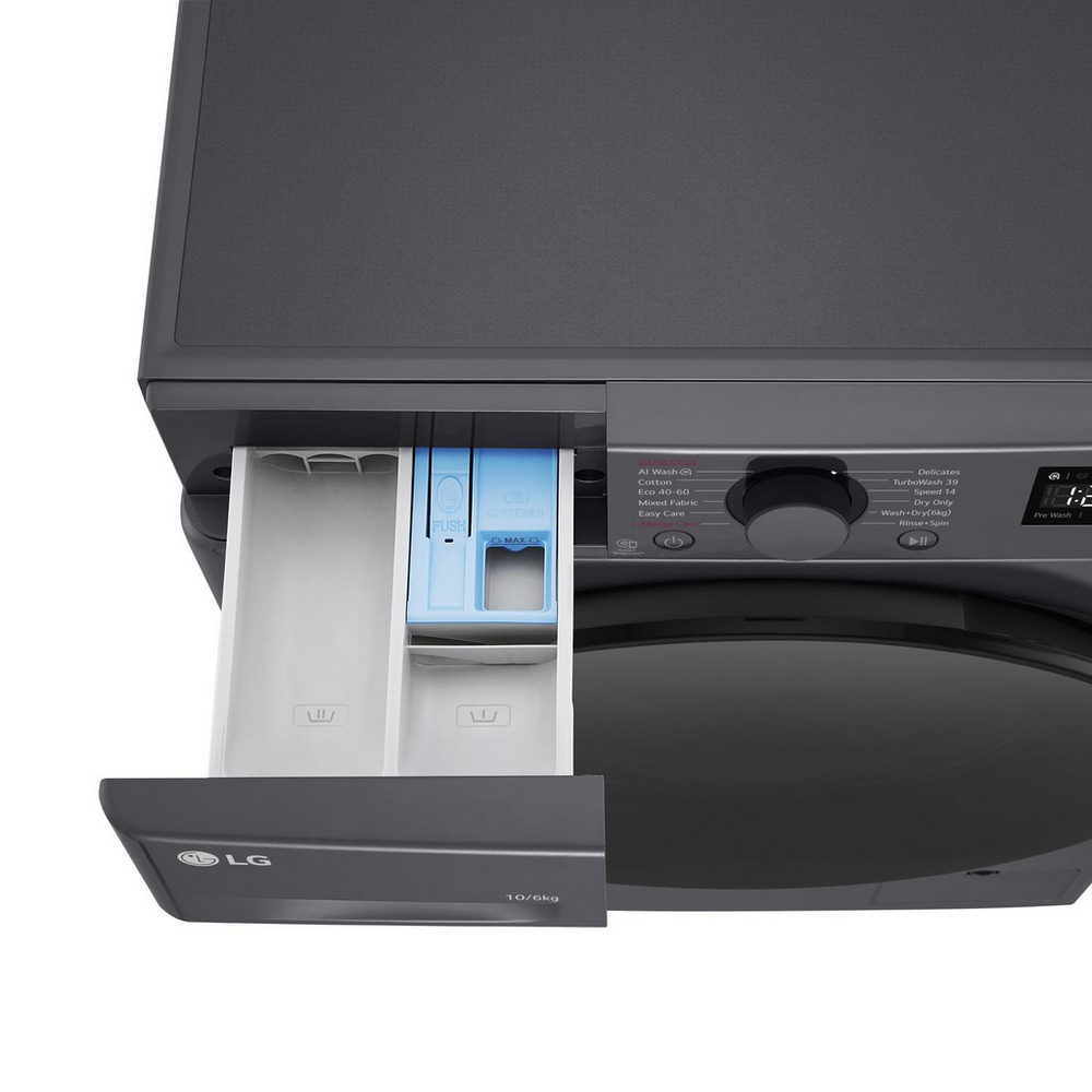LG FWY706GBTN1 10+6 kg 1400 Spin Freestanding Washer Dryer Slate Grey - Image 11