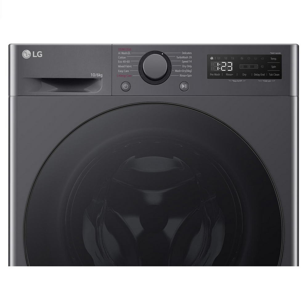 LG FWY706GBTN1 10+6 kg 1400 Spin Freestanding Washer Dryer Slate Grey - Image 3