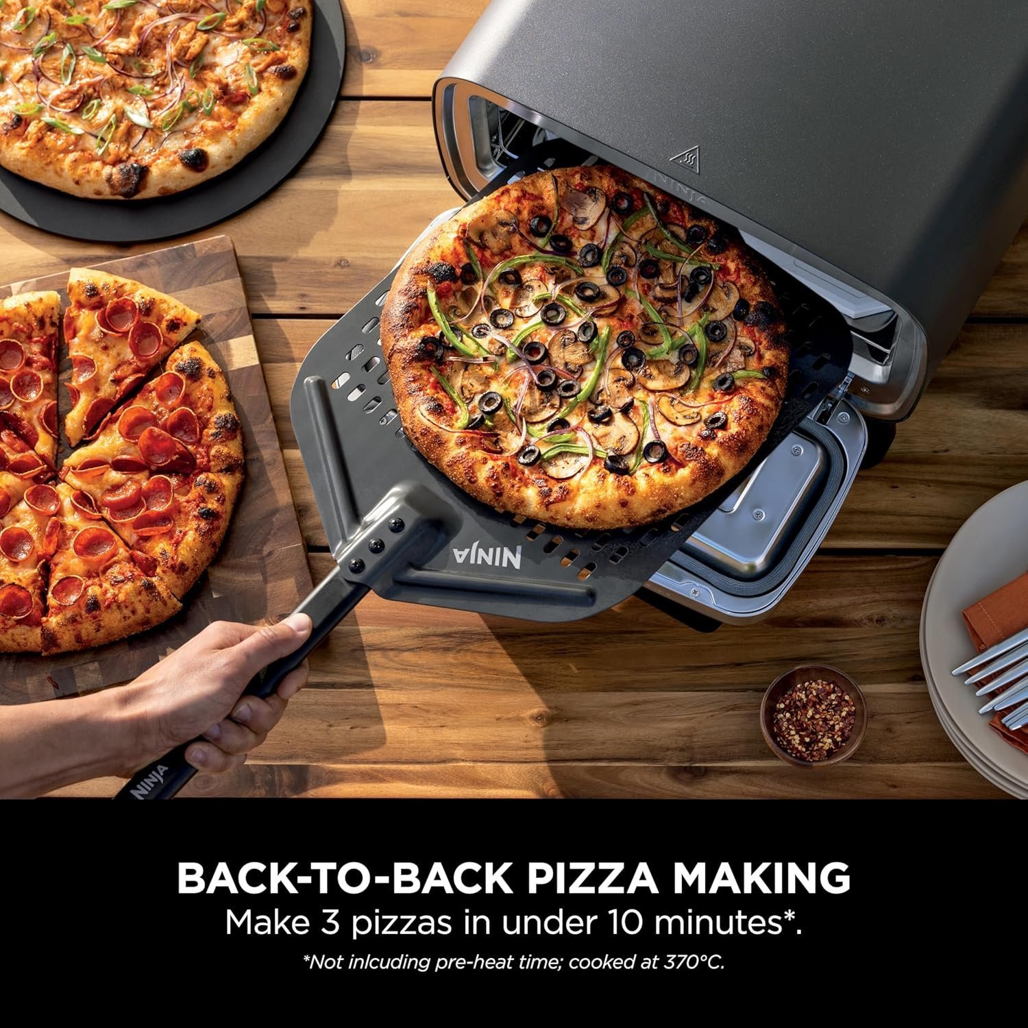 Ninja Artisan MO201UK Electric Outdoor Pizza Oven and Air Fryer – Grey - Image 11