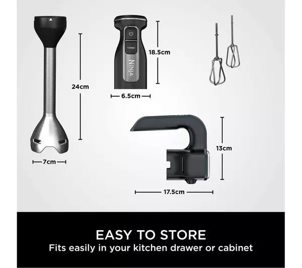 Ninja CI090UK Foodi 2-in-1 Hand Blender & Mixer Black - Image 9