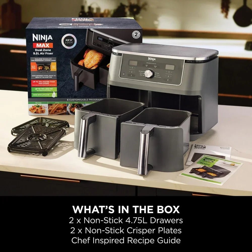 Ninja MAX 6 in 1 Dual Zone Air Fryer DZ400UK 9.5L – Gunmetal Grey - Image 9