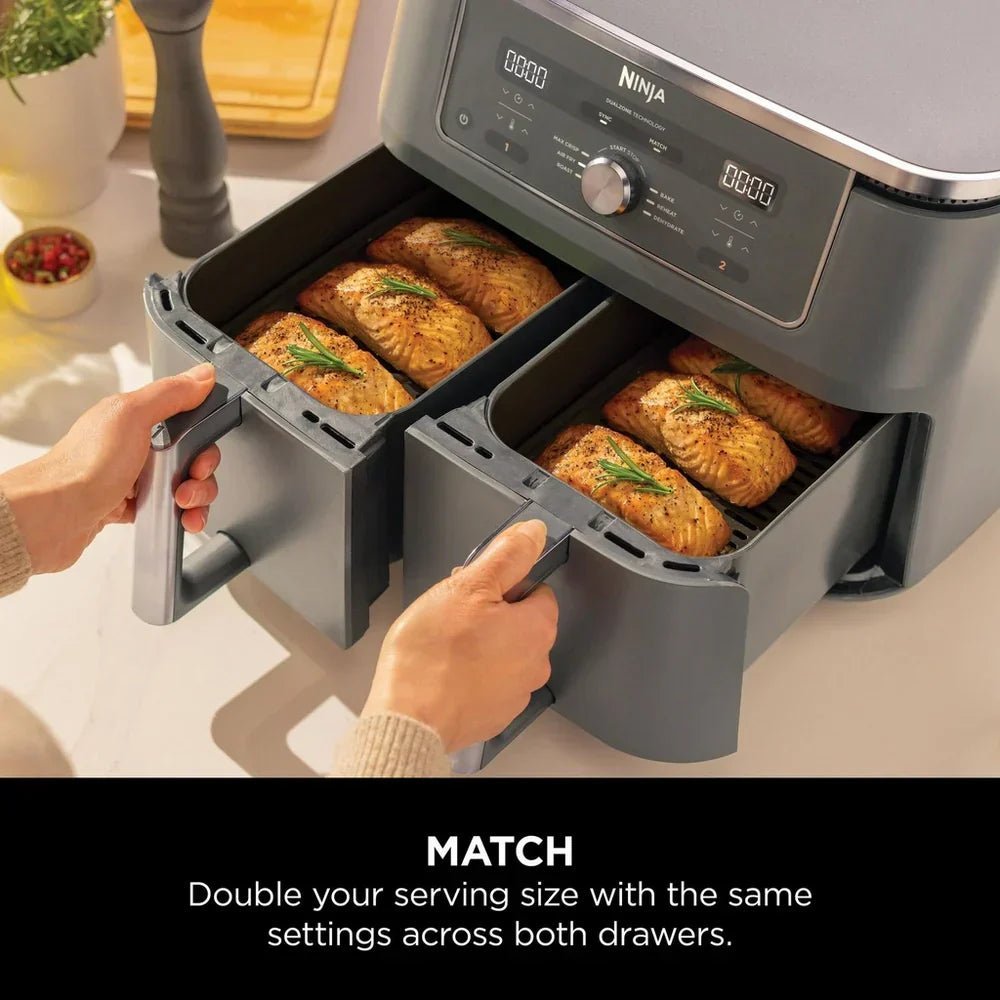 Ninja MAX 6 in 1 Dual Zone Air Fryer DZ400UK 9.5L – Gunmetal Grey - Image 4