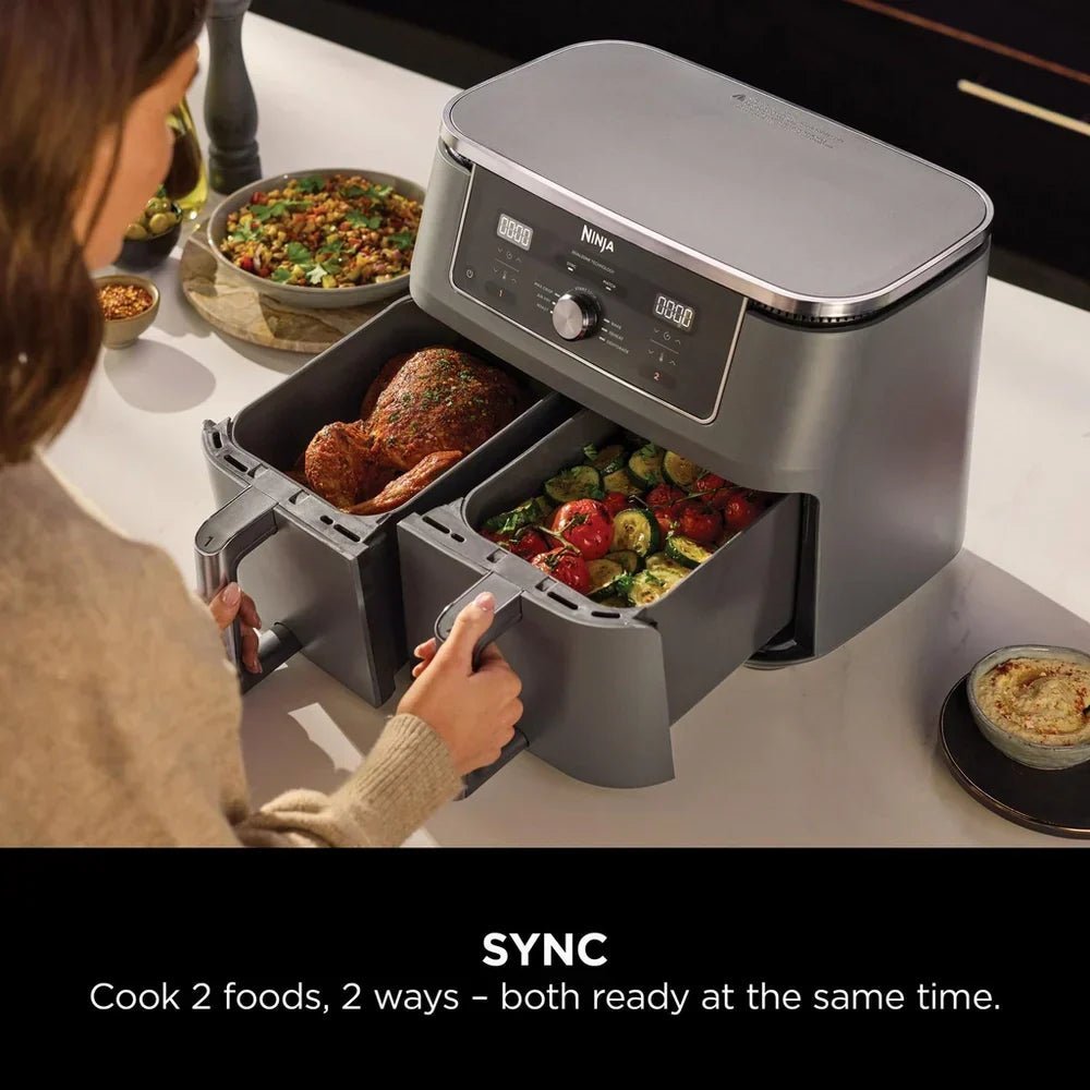 Ninja MAX 6 in 1 Dual Zone Air Fryer DZ400UK 9.5L Gunmetal Grey – Clearance - Image 3