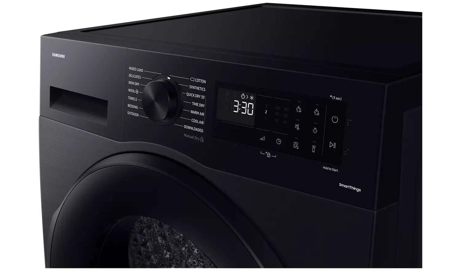 Samsung Series 5 DV90CGC0A0ABEU with OptimalDry 9 kg Heat Pump Tumble Dryer Black - Image 6