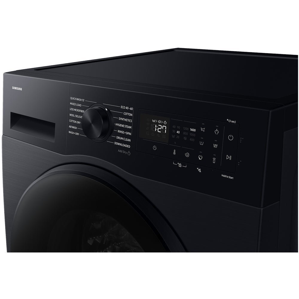 Samsung Series 5 WD11DG5B15BBEU Ecobubble AI Energy 11kg+6kg 1400 Spin Washer Dryer Black - Image 4