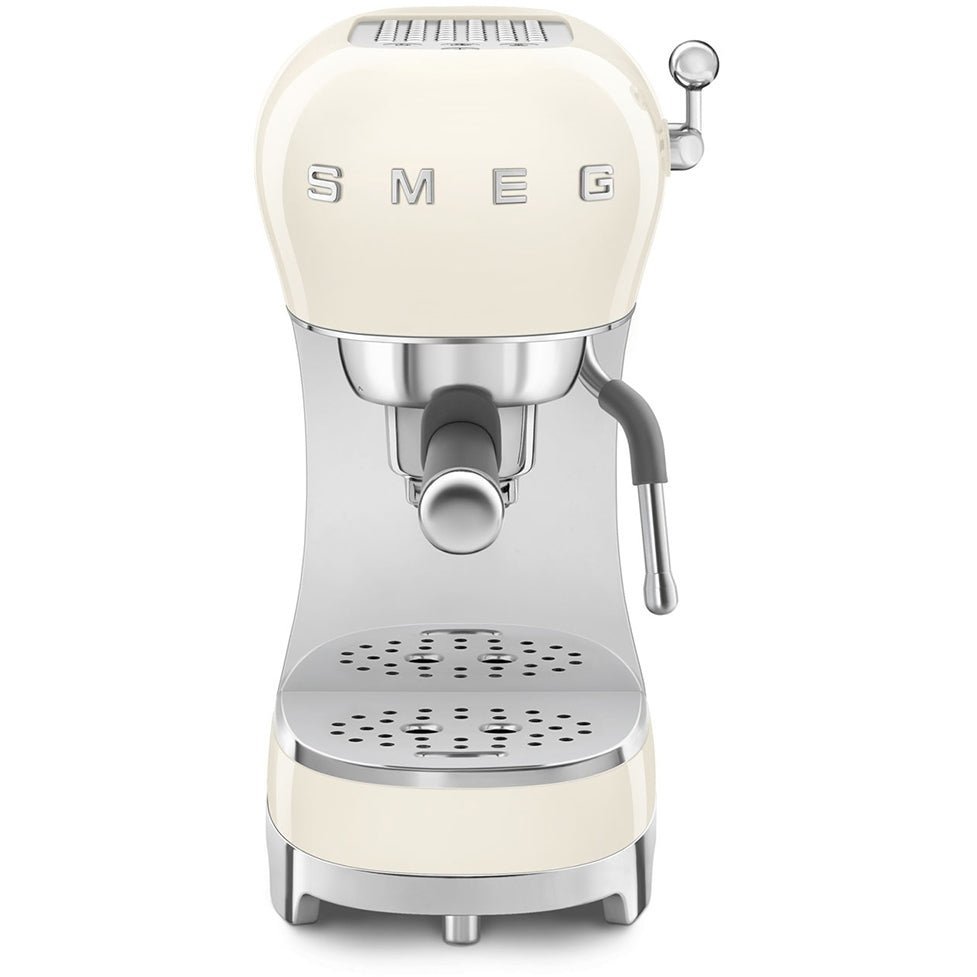Smeg ECF02CRUK 50s Retro Style Espresso Coffee Machine with Steam Wand Cream - Image 4